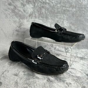 Donald Pliner Filo Women’s Size 9M Black Loafers Bit Ornament Slip‎ On Shoes